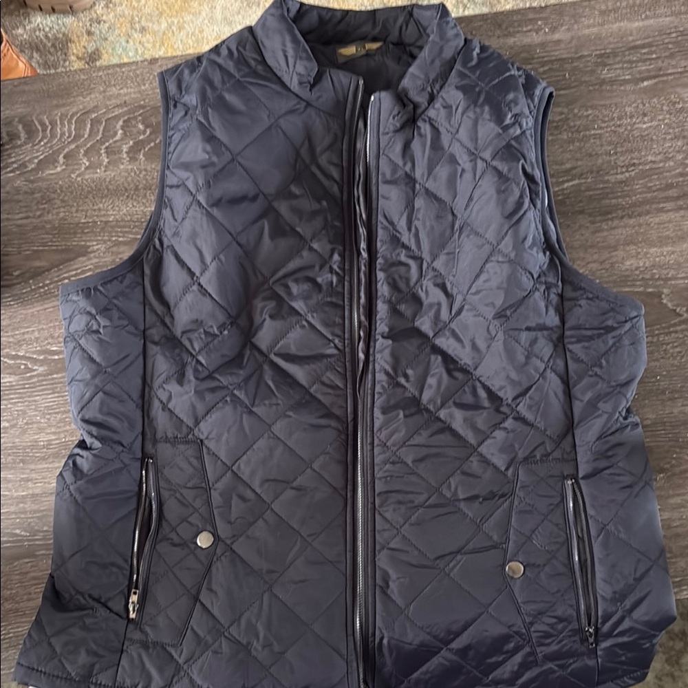 Men's Black Quilted Vest